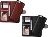 Geschikt voor iPhone 5/5S/SE Wallet Case Deluxe met uitneembare flexcase, mooie business kwaliteit hoes