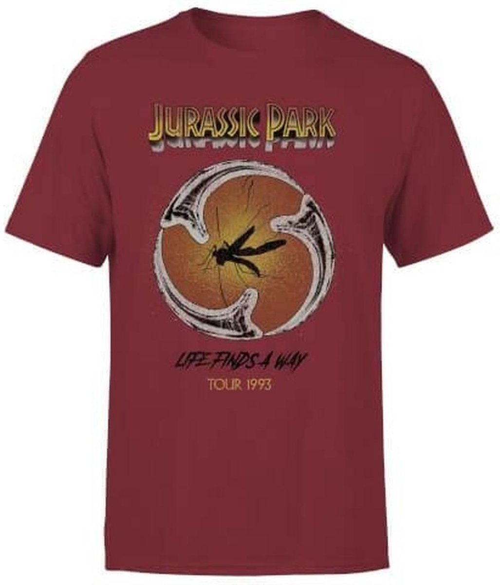Jurassic Park Life Finds A Way Tour T-Shirt Rood