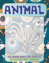 Coloring Book for Adults Relaxation Easy Mandala Animal