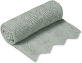 Couverture tricotée pour lit de bébé - 80x100 - vert poussiéreux