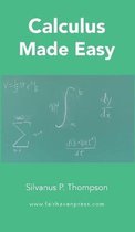 Boek met de titel Calculus Made Easy, met wiskundige formules op een schoolbord.