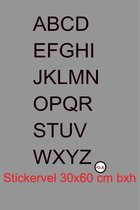 Letters A-Z,  26 stuks  zelfklevende folie  - Sticker - Hobby - Magazijnmarkering - Deuren - Kasten - Lade`s - Kliko - Brievenbus - Naamborden  Kleur Zwart
