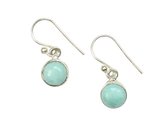 Zilveren oorbellen Larimar 925 zilver (incl. oorbel stoppers)