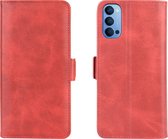 OPPO Reno 4 Hoesje - Mobigear - Slim Magnet Serie - Kunstlederen Bookcase - Rood - Hoesje Geschikt Voor OPPO Reno 4