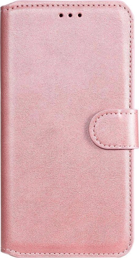 Mobigear Telefoonhoesje geschikt voor HONOR 9X Lite Hoesje | Mobigear Wallet Bookcase Portemonnee | Pasjeshouder voor 2 Pasjes | Telefoonhoesje voor Pinpas / OV Kaart / Rijbewijs - Roségoud