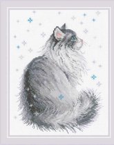Borduurpakket Snowy Meow borduren van Riolis 1912