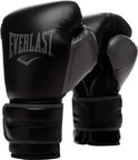 Paar zwarte Everlast bokshandschoenen, met "POWERLOCK" op de zijkant en Everlast logo op de bovenzijde.