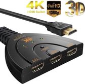 4K HDMI 1.4 Splitter Switch - 3 in naar 1 uit - 4K 1080p Ultra HD - 3D - ARC - High Speed Internet 10.2Gbit/s - Playstation 5 - XBOX - Nintento - NIEUWSTE VERSIE 1.4B - Ps5 - Zwart