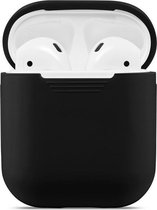 Apple AirPods - Siliconen Case Cover - Geschikt voor AirPods 1/2 - Kleur Zwart