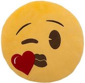 Generic Kussen Emoji Kiss 30 Cm Pluche Geel