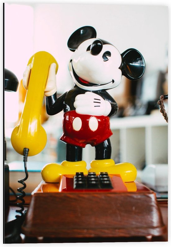 Dibond - Foto van Mickey Mouse Telefoon - 40x60cm Foto op Aluminium (Met  Ophangsysteem) | bol.com