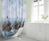 Zethome - Douchegordijn - Badkamer Gordijn - Shower Curtain - Waterdicht - 2x120X200 - 240 cm - Dubbele Stuk - Sneldrogend en Anti Schimmel -Wasbaar en Duurzaam - 9298