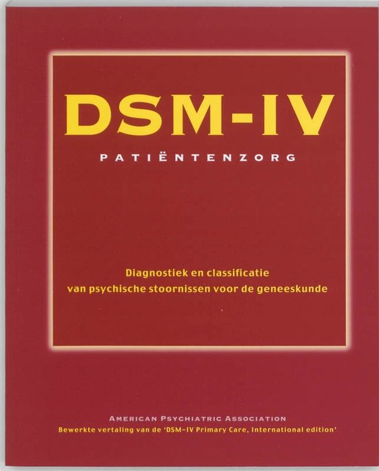 Cover van het boek 'DSM-IV patientenzorg / druk 2' van  Onbekend