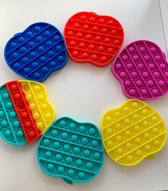 Pop Bubble - Pop it - fidget toys SET!!! - Regenboog-roze-blauw-Rood-Geel-Turquoise- Appel vorm - Speeltje - Nieuwe pop it - tiktok