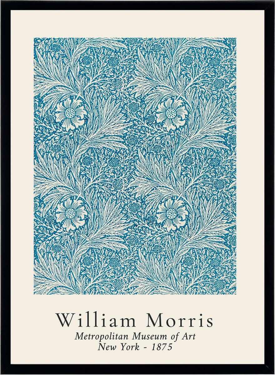 Poster William Morris - Marigold - Fleurs et Plantes Patterns - 50x70 Abstracte Kunst