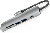 HDMI splitter- 6-in-1 USB C Hub - Geschikt voor Apple Macbook Pro - Windows- HP- Asus- Acer- USB splitter- Type-C Kabel naar 4K UHD HDMI Converter - USB hub 3.0.