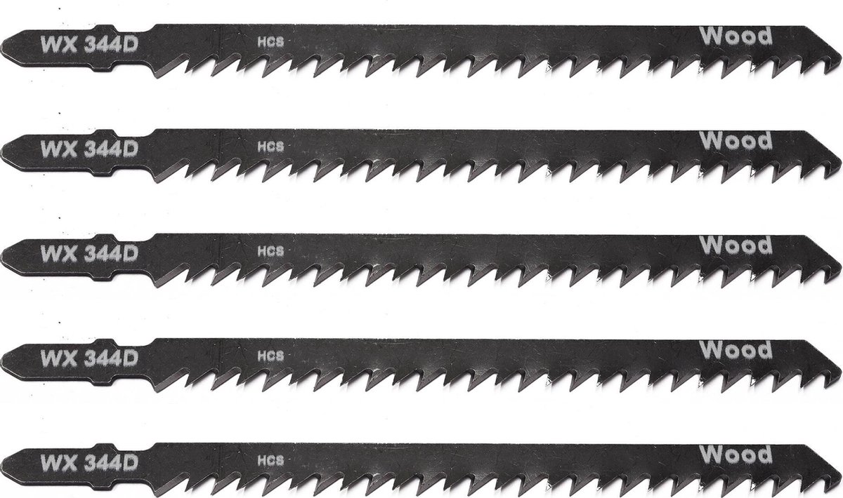 Wovar Decoupeerzaagbladen 344D Hout Grof extra lang | Set 5 Stuks