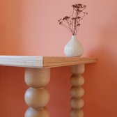 Sen Sen. by LEMON LILY - James desk rose - bureau - H75 x L110 x D55 cm - bureau - roze/naturel - massief hout, hard maple, gelagerd berkenhout  - Dutch Design - handgemaakt in Nederland
