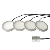 LETT® Opbouw LED Spotjes met Deursensor - Set van 4 Lampjes - Automatische Kastverlichting