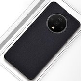 Voor OnePlus 7T schokbestendige doektextuur PC + TPU beschermhoes (zwart)