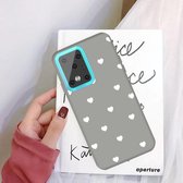 Voor Galaxy S20 Ultra Multi Love Heart Pattern Frosted TPU-beschermhoes (grijs)