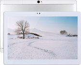 4G telefoongesprek tablet-pc, 10,1 inch, 2 GB + 32 GB, ondersteuning voor Google Play, Android 7.0 MTK6737 Quad Core 1,3 GHz, Dual SIM, WiFi, GPS, BT, OTG, met lederen tas (zilver)