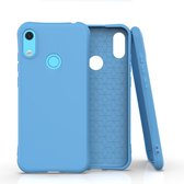 Voor Huawei Y6 / Y6 Prime 2019 Effen kleur TPU Slim schokbestendig beschermhoes (blauw)