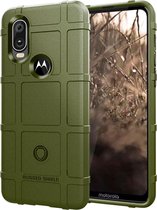 Volledige dekking schokbestendige TPU Case voor Motorola P40 / Moto One Vision (Army Green)