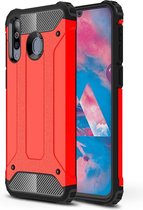 Magic Armor TPU + PC Combination Case voor Galaxy M30 (rood)