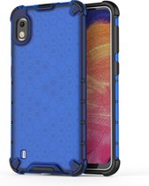 Schokbestendige honingraat pc + tpu case voor Galaxy A10 (blauw)