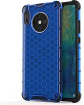 Voor Huawei Mate 30 Shockproof Honeycomb PC + TPU Case (blauw)