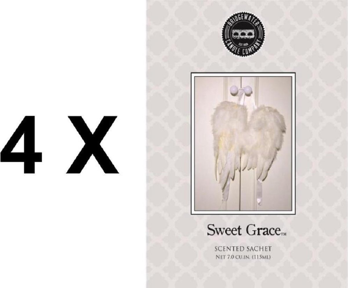 4 X Bridgewater Sweet Grace - Geurzakje VOORDEELverpakking - Bridgewater