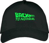 Zwarte Pet – Snapback met Groen “ Back to Normal “ logo