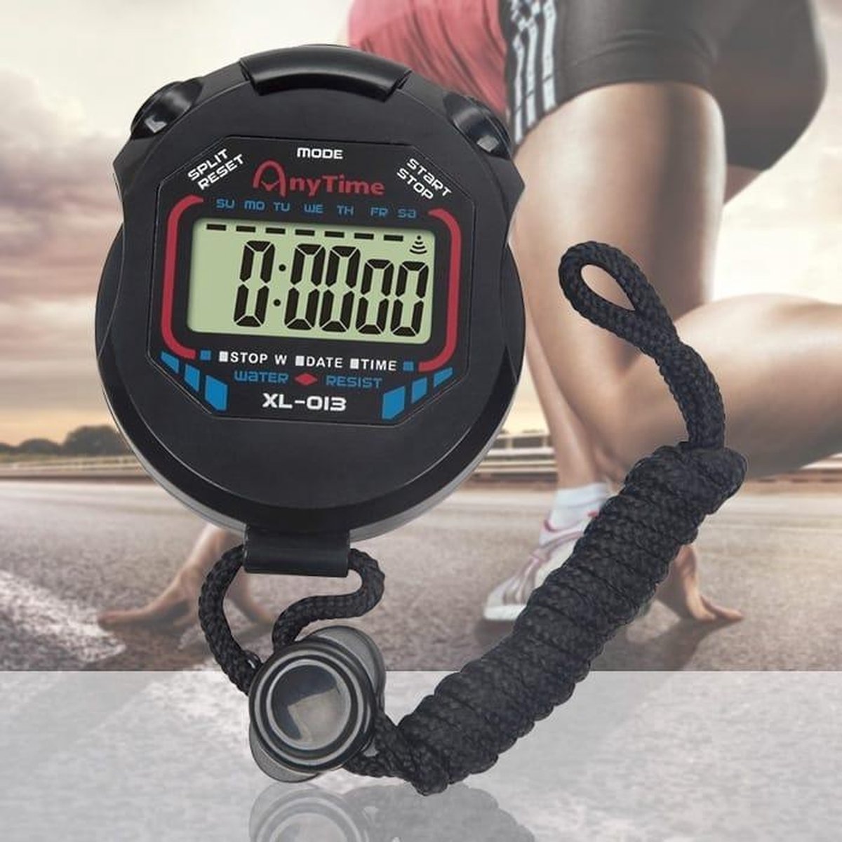 Professionele sportwedstrijd Stopwatch Digitale handheld LCD-scherm Timer