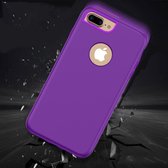 3-in-1 effen kleurencombinatiehoes voor iPhone 8 Plus & 7 Plus & 6 Plus (paars)