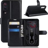 Litchi Texture Horizontal Flip Leather Case voor Geschikt voor Xiaomi Mi9, met portemonnee en houder en kaartsleuven (zwart)