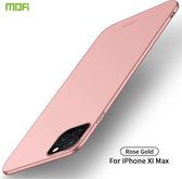 MOFI Frosted PC Ultradunne harde hoes voor iPhone 11 Pro Max (rosÃ©goud)
