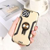 Voor iPhone 11 Pro schokbestendig TPU + pc-hoesje met ringhouder (goud)