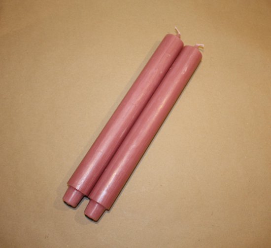 2 kaarsen Rustik Lys 30 cm Roze