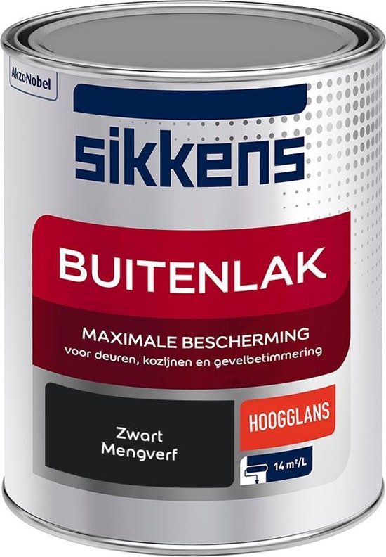 Omhoog Kust Kort geleden Sikkens Buitenlak - Verf - Hoogglans - Mengkleur - Zwart - 1 liter | bol.com