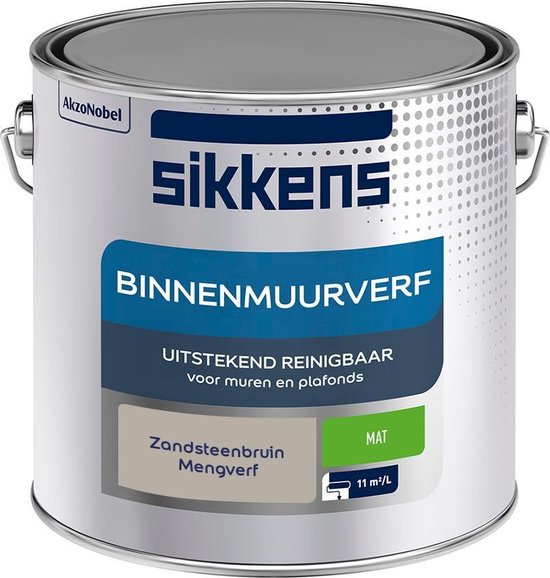 Helder op dialect erwt Sikkens - Binnenmuurverf - Muurverf - Mengkleur - Zandsteenbruin - 2,5  Liter | bol.com