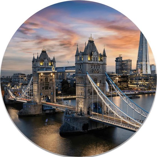 Muurcirkel Tower Bridge - FootballDesign | Forex kunststof | Wandcirkel Tower Bridge Londen