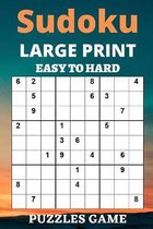 Sudoku Large Print Hard to Easy Puzzle Game