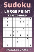 Sudoku Large Print Hard to Easy Puzzle Game