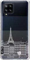 Casetastic Samsung Galaxy A42 (2020) 5G Hoesje - Softcover Hoesje met Design - Paris City Houses White Print