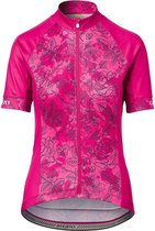 Giro Chrono Sport Fietsshirt KM Dames Pink Floral Maat M