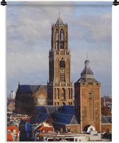 Wandkleed Utrecht - De domtoren in de Nederlandse stad Utrecht Wandkleed katoen 90x120 cm - Wandtapijt met foto