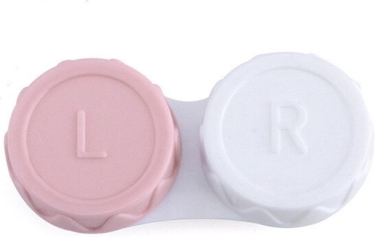 Lenshouder licht roze - lenzenhouder -lenzendoosje - lenzenbakje