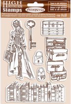 Stamperia Natural Rubber Stamp Lady Vagabond (WTKCC189)