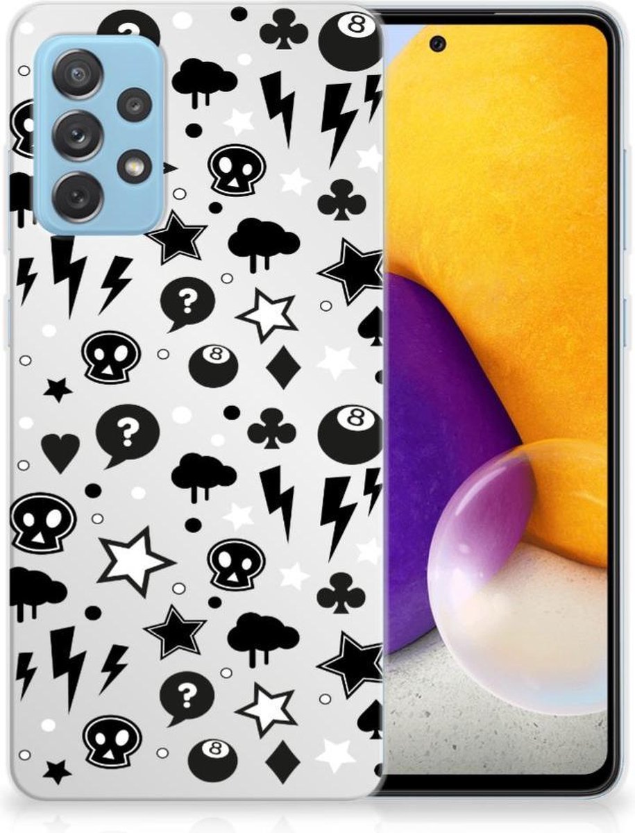 Silicone Back Case Samsung Galaxy A72 Silver Punk
